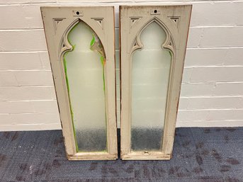 Pair Of Antique Church Windows