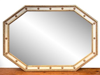 A Large Vintage Ornate Parcel-Gilt Octagonal Mirror