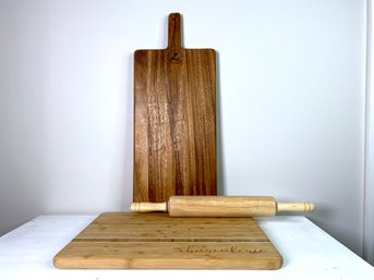 Cutting Boards And Rolling Pin