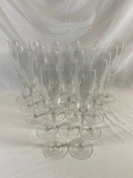 Set Of 26 Champagne Flute Glasses No Chips