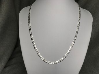 Amazing Brand New CLASSIC ! - Made In Italy - Unisex Sterling Silver / 925 Figaro Style Necklace - 18' Long