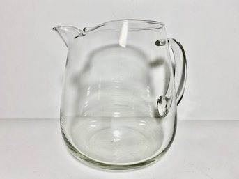 Vintage Wavy Glass Pitcher