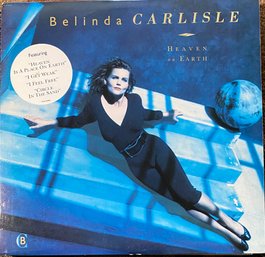 BELINDA CARLISLE-HEAVEN ON EARTH-1987 MCA-42080 -VERY GOOD CONDITION- HYPE STICKER & SLEEVE