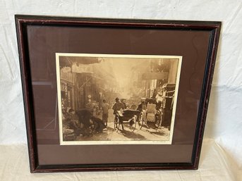 Original Circa 1930 Photograph Of A Bustling CANTON Street Scene- NICHOLAS CAVALIERE