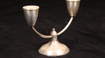 STERLING SILVER ANTIQUE CANDLE STICK / HOLDER