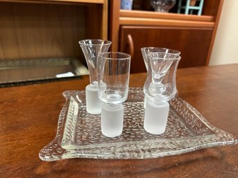 Casa Elite Celebration 5 Pc. Shot Glasses And Tray  With Box