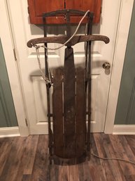 Fantastic Old Wooden Sled - 52 1/2' Long 'flexible Flyer'