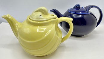2 Mid Century The Hall China Company Tea Pots