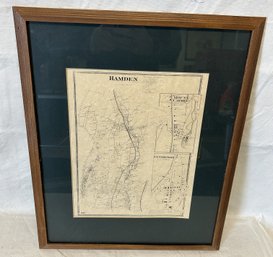 Antique 1868 Map Of HAMDEN, CT