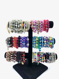 Collection Of 82 Assorted Stretch Style Bracelets