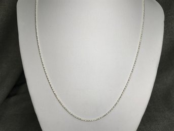 Wonderful Brand New Sterling Silver / 925 Diamond Cut Necklace With Slide Size Adjustment - Made In Italy