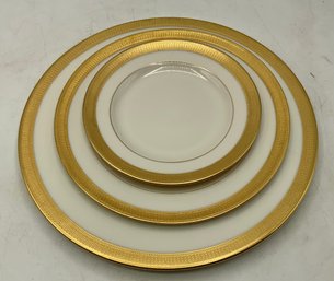 Antique Lenox Dulin And Martin Porcelain Dinner Ware ~ 23 Pieces ~ Dinner, Salad & Bread Plates