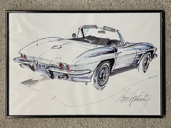 A Framed Corvette Print