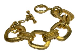 Kenneth J Lane Gilt Metal Link Bracelet