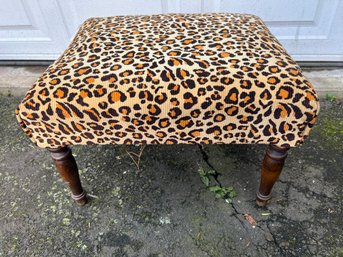 Cheetah Print Ottoman