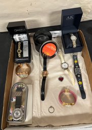 Collection Of Watches Lot - Lion King, Quartz, Cow Boys, Timex, Anne Klein, Caravelle, Ring & Pendant. LH/A2