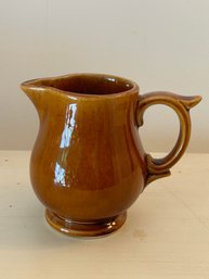 Vintage McCoy Pottery Small Caramel Brown Pitcher