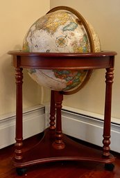 World Globe On Wood Stand