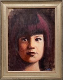 Shelly Salter Oil Portrait, Signed Lower Right