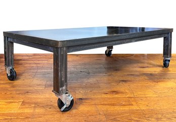 A Bespoke Brutalist Steel Coffee Table