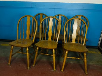 Set Of 6 Oak Kitchen Chairs