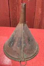 Antique Large Cooper Funnel With Screen