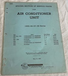 1958 Studebaker Special Section Of Service Parts For Air Conditioner Unit