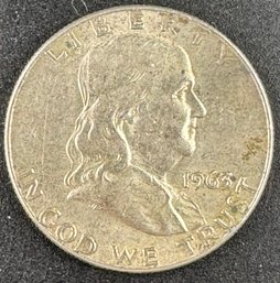 1963-D Benjamin Franklin Silver Half Dollar