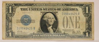 1928B $1 Bill With Blue Seal Silver Certificate