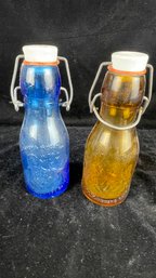 Colored Glass Milk Bottles