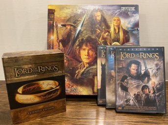 LORD Of The RINGS/ HOBBIT DVDS And Board Game