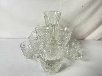 Imperial Glass Slewed Horseshoe Clear Punch Cup Collection