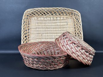 A Trio Of Woven Baskets