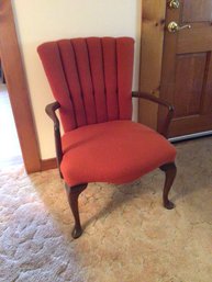 Red Cushioned Armchair