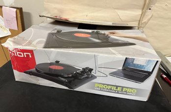 Ion Brand New Profile Pro USB Turntable With Input In Original Box. RC/B5