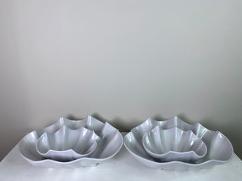 Scallop Shell Bowls - Pearl Plastic