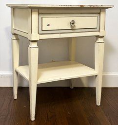 A Vintage Painted Wood Nightstand