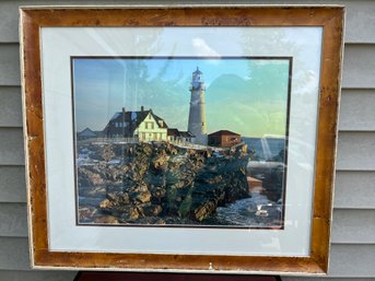 Framed Photographic Print Of Portland Head Lighthouse