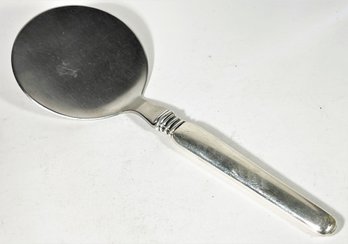 Danish Mid Century Sterling And Stainless Steel Serving Spoon Signed Rustfri