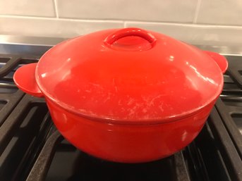 LE CREUSET # 19 ENAMELED CAST- IRON ROUND PAN