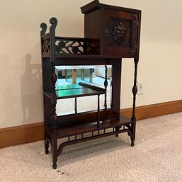 An Antique Telephone Table - Mirrored Back