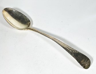 George  III Large Serving Spoon Sterling Silver 8 1/2' Bright Cut Decoration
