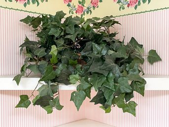 A Faux English Ivy In A Basket