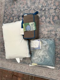 Never Used Outdoor Blanket And Brand New Foam Pillow With Gently Used Aero Bed (Twin Size)