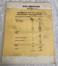 1963 Studebaker 8E Series Additional Truck Shop Manual Pages