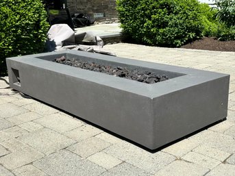 A Propane Firepit By Restoration Hardware With Cover