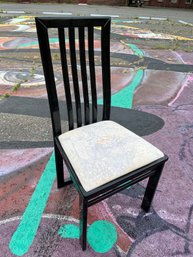 Postmodern Italian Black Lacquer Side Chair