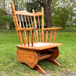 A Vintage Oak Rocking Chair