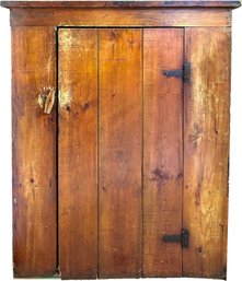 A Late 18th-Early 19th Century Primitive Pine Cabinet