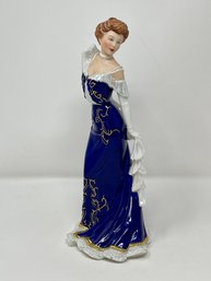 Franklin Mint Hand Painted Fine Bisque Porcelain Figurine Elegance De Paris By Diana Vreeland 1987